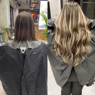 ロング カラー ヘアアレンジ TATSUYA アートディレクターのヘアスタイル