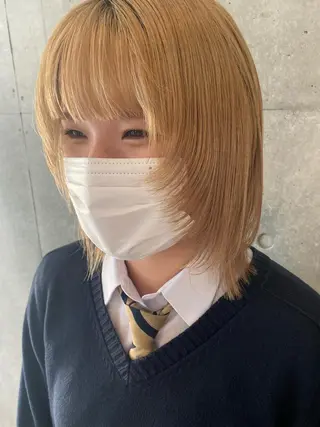 ミディアム Yahiko ハイトーンのヘアスタイル