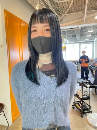 ミディアム カラー レイヤー/似合わせ TAKUYAのヘアスタイル