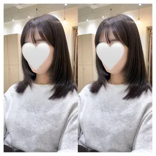 ミディアム カラー 村山 茉衣のヘアスタイル