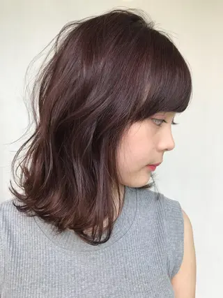 ミディアム カラー 寺山 佳貴のヘアスタイル