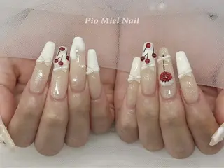 ネイル momo 長さだしのネイルデザイン