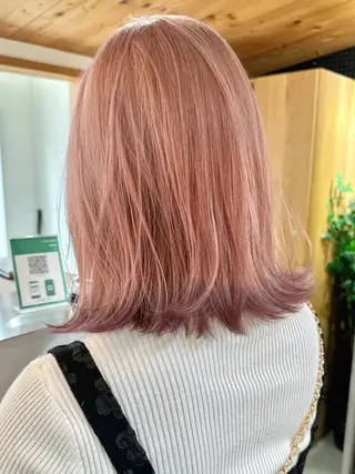 ミディアム カラー ブリーチダブルカラー 【koide】のヘアスタイル