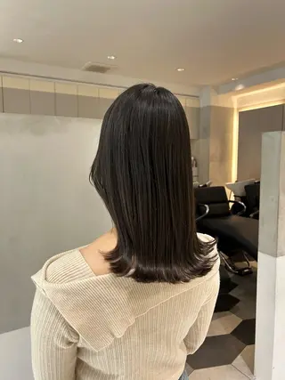 セミロング カラー ナチュラル/韓国💎 haruka 💎のヘアスタイル