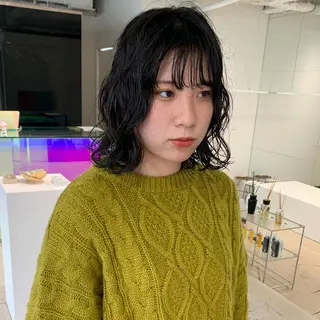 ミディアム パーマ ANY／SUE 千葉パーマのヘアスタイル