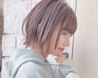 ミディアム レイヤー小顔ショート 吉田ジョウのヘアスタイル