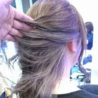 セミロング カラー ヘアアレンジ 小林 伸行のヘアスタイル