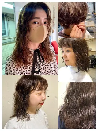 セミロング パーマ パーマ美容師 hanaのヘアスタイル