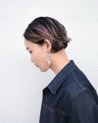 ショート カラー すみとも るなのヘアスタイル