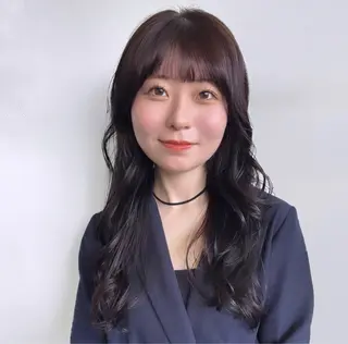 ロング カラー 杉山 彩華のヘアスタイル