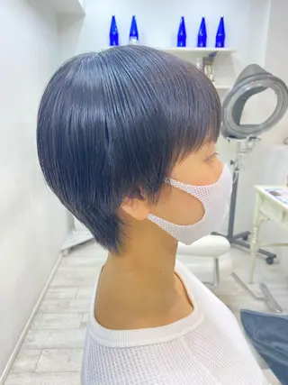 ショート ⭐️透明感カラー/ パーマ⭐️宮野翔のヘアスタイル