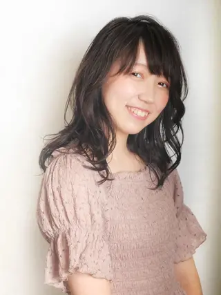 ミディアム 大人の艶髪✂️ 矢崎美紀のヘアスタイル