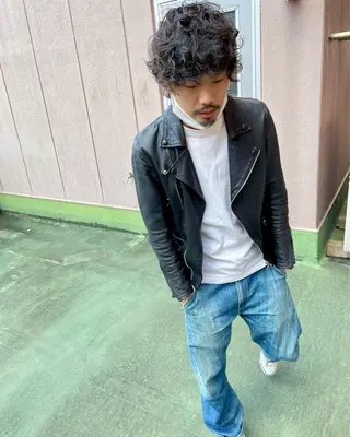 ショート パーマ メンズ KEPKA ヤマグチ 天神 今泉のヘアスタイル