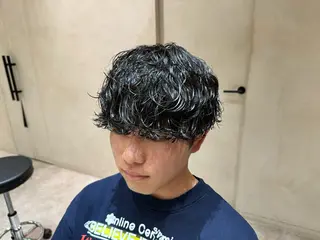 ショート パーマ メンズ 波巻きスパイラルパー マ/シャドウパーマ駿のヘアスタイル