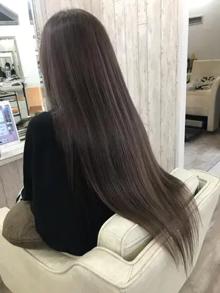 ロング カラー 前髪カット無料🎉 髪質改善✨影山湧市のヘアスタイル