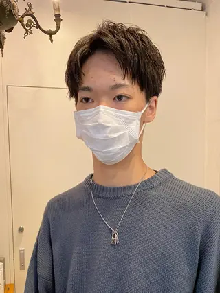 ショート メンズ JINKIメンズ特化 メンズカットパーマのヘアスタイル