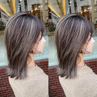 ミディアム カラー 【カラー指名No 1✨】原田響のヘアスタイル