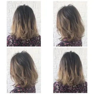 ミディアム カラー KIZU 髪質改善 オカルト怪談のヘアスタイル