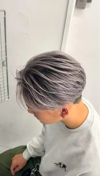 ミディアム メンズバレイヤージュ 🔥メンズカット🔥のヘアスタイル