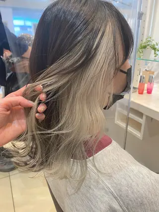 セミロング カラー はだゆうき @hadadan08のヘアスタイル