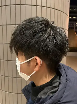 ショート メンズ 大阪/梅田/シャドウ パーマ/ノボリユウタのヘアスタイル