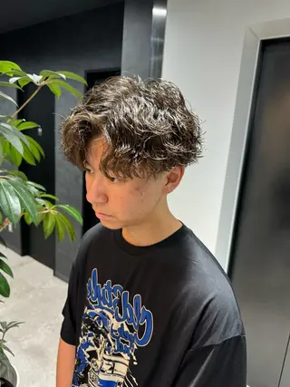 ショート パーマ メンズ 【メンズ特化】 サエキカズマのヘアスタイル