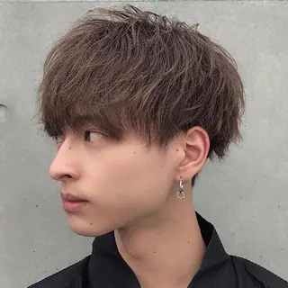 カラー パーマ メンズ 髪質改善🫧ベージュ 椙山 響のヘアスタイル