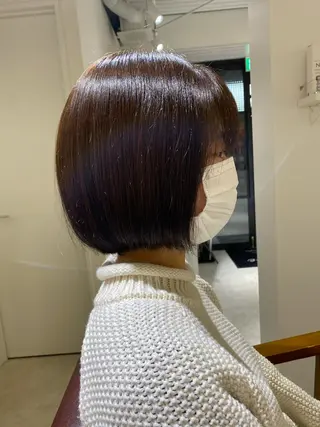 ショート 縮毛矯正とレイヤー /杉村凜汰郎のヘアスタイル