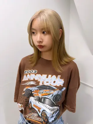 ミディアム カラー nendo_hair所属・ハイトーン/ボブ 🎀sonokaのヘアスタイル