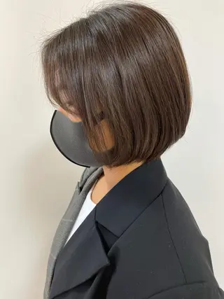 ショート カラー 顔まわりカット✄ ベージュカラー🧸のヘアスタイル