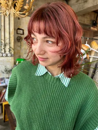 ミディアム カラー 艶、デザインカラー KAORI🌼のヘアスタイル