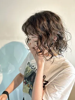 ミディアム 透明感カラー 暖色shihoのヘアスタイル