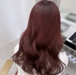 ミディアム 顔まわり🎀ピンク 💖ゆうなのヘアスタイル