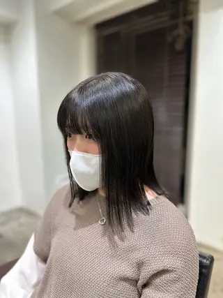 ミディアム カラー 伊藤 大 艶カラー 似合わせカット🍀のヘアスタイル