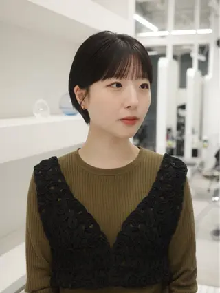 ショート カラー 🌱ぱつっと/ボブ 🌱のヘアスタイル