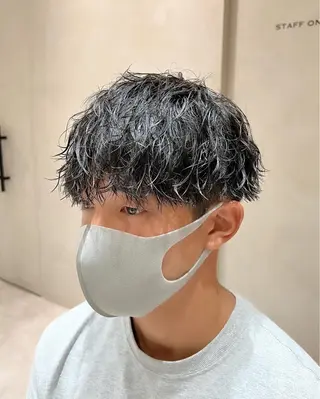 ショート パーマ メンズ 波巻きスパイラルパー マ/シャドウパーマ駿のヘアスタイル