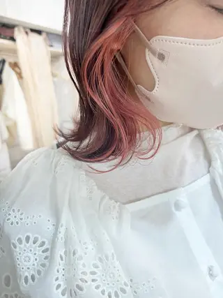 ミディアム ダブルカラー　/ インナーカラーMiiのヘアスタイル