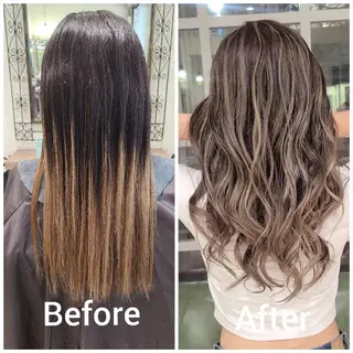 ロング カラー cherie所属・バレイヤージュ/ ハイライト/大内格のヘアスタイル