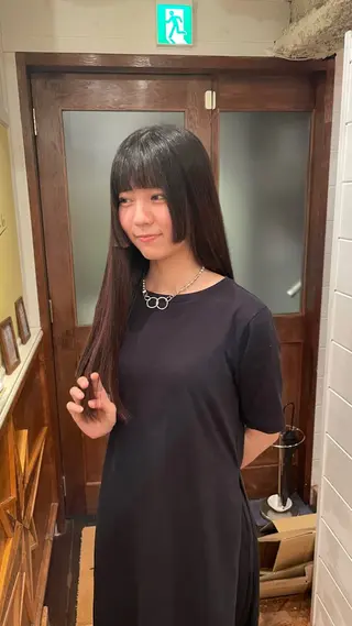 ロング ボブ/縮毛矯正/レイ ヤー♡Natsukiのヘアスタイル