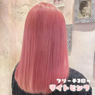 ロング 川井麻由🎀アイドル 量産🎀ピンクカラーのヘアスタイル
