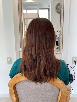 ロング カラー ブリーチなし✨艶髪 カラー𓃲YAGIのヘアスタイル