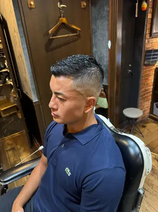ショート メンズ HIRO GINZA barber shop 横浜店所属・ヒロ銀座　無料 フェード　細内のヘアスタイル