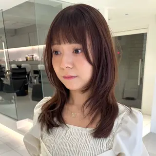 セミロング カラー 🎯🦖ʜᴀɴᴀ /ᴇᴍᴍᴇ 🌷🥤のヘアスタイル