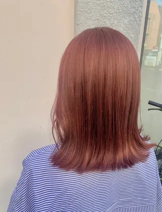 ミディアム カラー ボブ/美髪矯正 /佐藤　奈巳のヘアスタイル