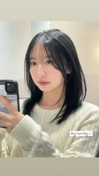 ミディアム ❤︎︎韓国ヘア❤︎︎ 𝑺𝒉𝒊𝒉𝒐のヘアスタイル