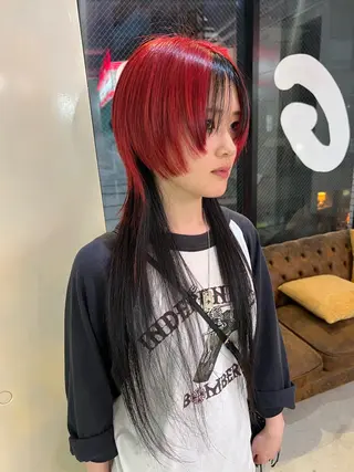 ロング 💥ウルフカット デザインあんな💥のヘアスタイル