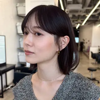 ミディアム カラー ボブ/レイヤー/ダブ ルカラー/まいな🌸のヘアスタイル