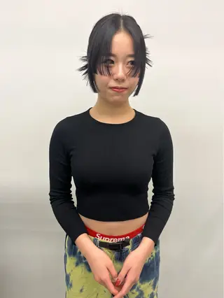 ミディアム カラー yuan tanakaのヘアスタイル