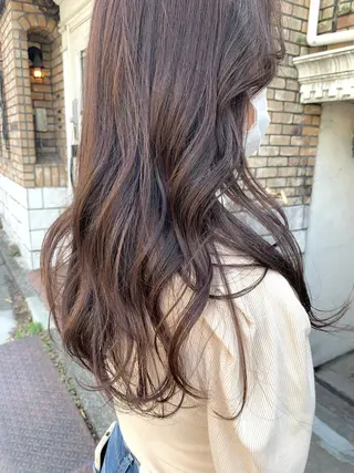 セミロング カラー 似合わせカラー🫶 小川千波のヘアスタイル