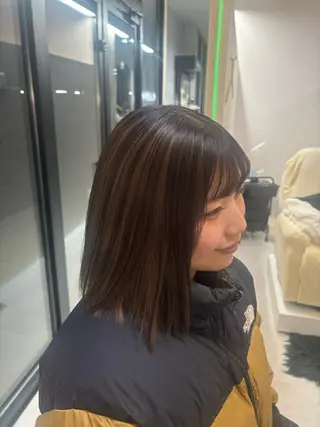 ミディアム rise/艶カラー/ レイヤーのヘアスタイル